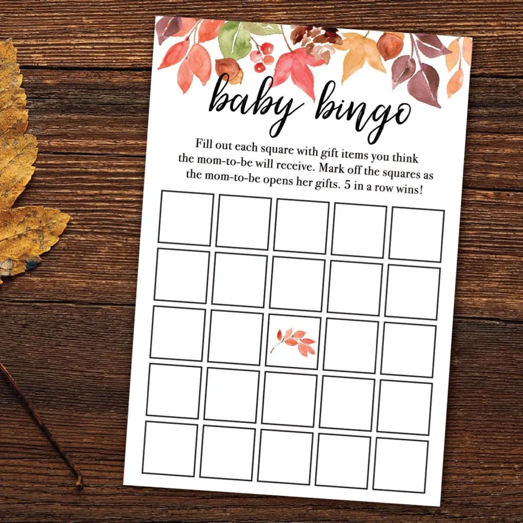 fall baby shower game