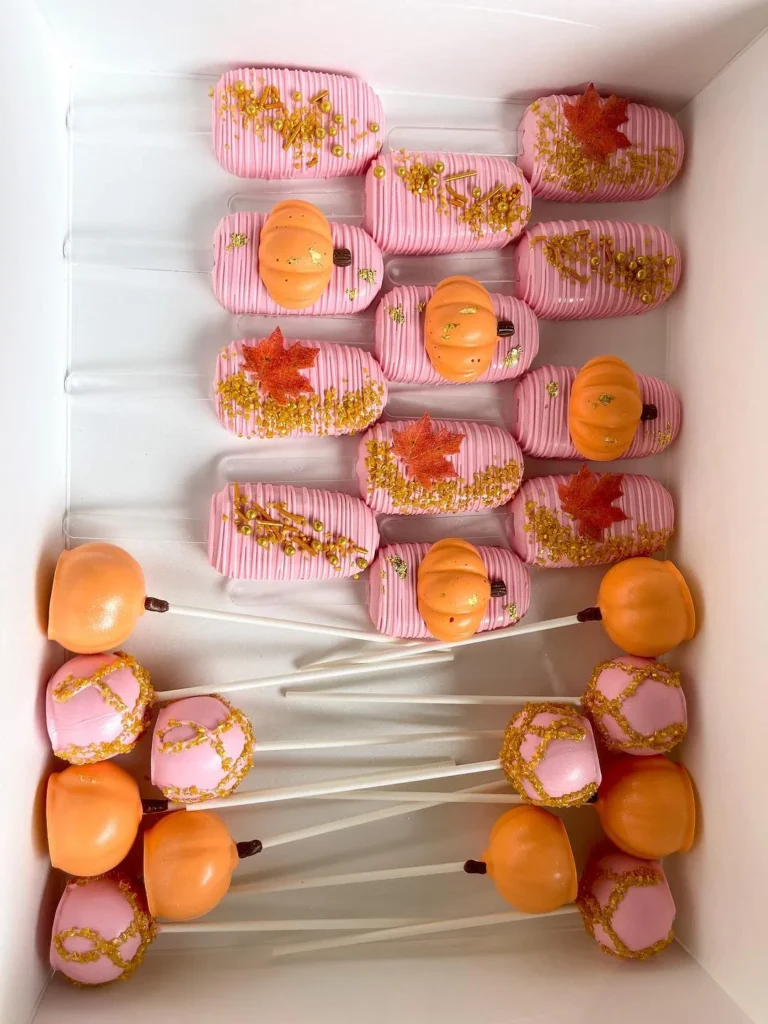 fall baby shower cake pops